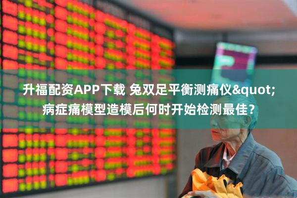 升福配资APP下载 兔双足平衡测痛仪"病症痛模型造模后何时开始检测最佳？