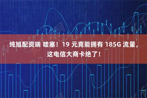 纯旭配资端 哇塞！19 元竟能拥有 185G 流量，这电信大商卡绝了！