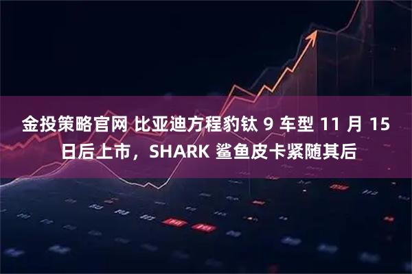 金投策略官网 比亚迪方程豹钛 9 车型 11 月 15 日后上市，SHARK 鲨鱼皮卡紧随其后